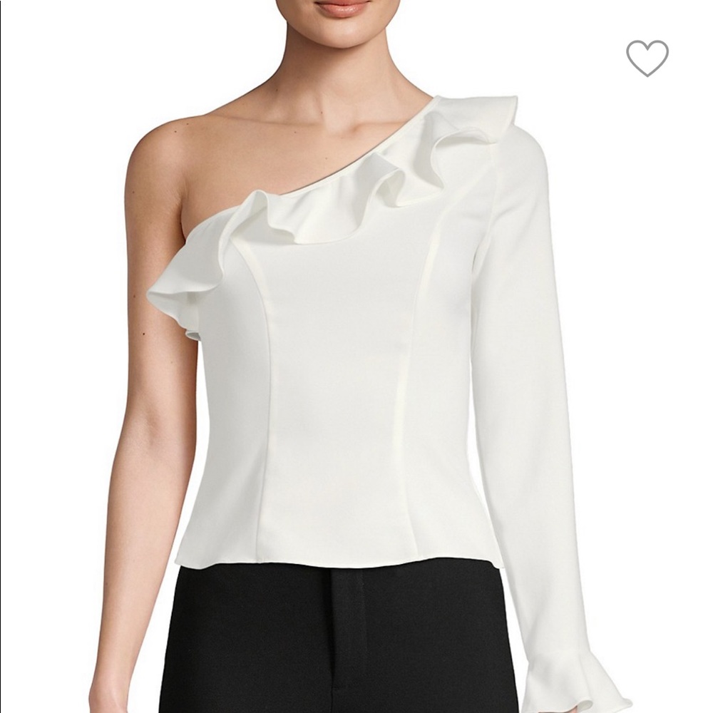 Likely White One Sleeve Top SZ 4 Fits 2